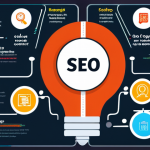 **SEO Basics**:
   - Create an infographic illustrating the key concepts of SEO, including on-page and off-page SEO elements, keyword research, and the importance of quality content. Use vibrant colors and icons to represent each concept clearly.